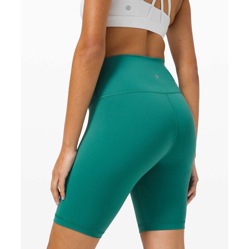 Lululemon Wunder Train HR Short 8" Size 4 Teal Green Everlux